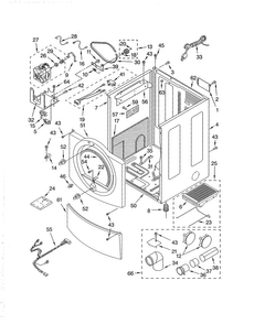 Cabinet Diagram and Parts List for 11094836202  Kenmore Dryer