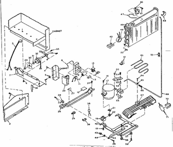 Unit Parts Diagram and Parts List for 106T14G  Kenmore Refrigerator