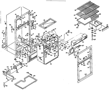 Cabinet Parts Diagram and Parts List for 106S14EL-1  Kenmore Refrigerator