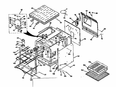 Body Section Diagram and Parts List for 8504247311  Kenmore Range