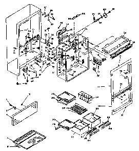 Refrigerators Cabinet Parts Diagram and Parts List for 106U14GL1  Kenmore Refrigerator