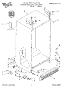 CABINET, LITERATURE Diagram and Parts List for ED25TQXFW03  Whirlpool Refrigerator