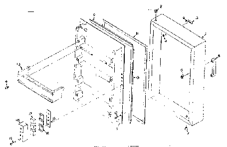 Door Parts Diagram and Parts List for 106N12A  Kenmore Refrigerator