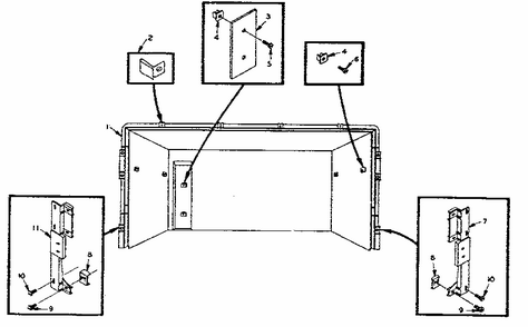Refrigerator Upper Liner Parts Diagram and Parts List for 106M12DS-F  Kenmore Refrigerator