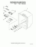 REFRIGERATOR LINER PARTS Diagram and Parts List for GB2SHDXTQ02  Whirlpool Refrigerator