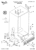 CABINET, LITERATURE Diagram and Parts List for GD22SFXHS03  Whirlpool Refrigerator