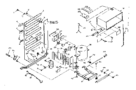 Unit Parts Diagram and Parts List for 106T12D  Kenmore Refrigerator