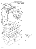 SHELF Diagram and Parts List for ET20GMXFW00  Whirlpool Refrigerator