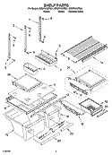 SHELF PARTS Diagram and Parts List for GR9FHKXPB01  Whirlpool Refrigerator