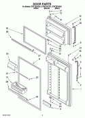 DOOR PARTS Diagram and Parts List for ET8FTEXVB01  Whirlpool Refrigerator
