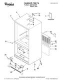 CABINET PARTS Diagram and Parts List for GB9FHDXWS07  Whirlpool Refrigerator
