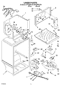 LINER Diagram and Parts List for ET1MTEXLQ01  Whirlpool Refrigerator