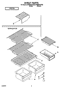 SHELF PARTS, OPTIONAL PARTS Diagram and Parts List for ET8BPKXKT03  Whirlpool Refrigerator