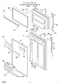 DOOR Diagram and Parts List for ET21UKXJT01  Whirlpool Refrigerator