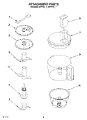 ATTACHMENT PARTS Diagram and Parts List for  KitchenAid Food Processor