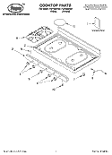 COOKTOP, LITERATURE Diagram and Parts List for  Roper Range