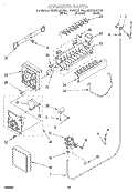ICEMAKER Diagram and Parts List for GD25DQXFB01  Whirlpool Refrigerator