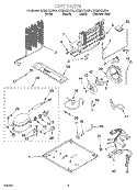 UNIT Diagram and Parts List for GT22DCXJB01  Whirlpool Refrigerator