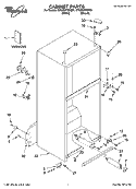 CABINET PARTS Diagram and Parts List for GT9MHTXRT01  Whirlpool Refrigerator