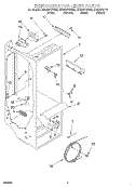 REFRIGERATOR LINER Diagram and Parts List for GD22DFXFB03  Whirlpool Refrigerator