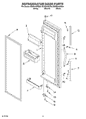 REFRIGERATOR DOOR Diagram and Parts List for GD2SHAXKT03  Whirlpool Refrigerator