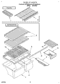 SHELF, LIT/OPTIONAL Diagram and Parts List for ET18HNXDW03  Whirlpool Refrigerator