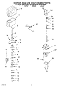 MOTOR AND ICE CONTAINER Diagram and Parts List for GD2SHAXKT01  Whirlpool Refrigerator