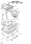 SHELF PARTS, OPTIONAL PARTS Diagram and Parts List for ET1MHMXRQ01  Whirlpool Refrigerator