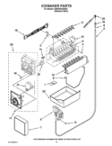 ICEMAKER PARTS Diagram and Parts List for GB9FHDXWS05  Whirlpool Refrigerator