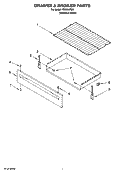 DRAWER & BROILER PARTS, OPTIONAL PARTS Diagram and Parts List for TES356TD0  Estate Range