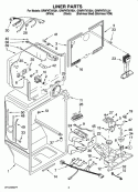 LINER PARTS Diagram and Parts List for GR9FHTXVL01  Whirlpool Refrigerator