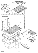 SHELF PARTS, OPTIONAL PARTS Diagram and Parts List for ET8WTMXKQ07  Whirlpool Refrigerator