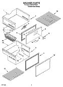 DRAWER PARTS Diagram and Parts List for KDDO27TRX01  KitchenAid Refrigerator