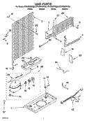 UNIT PARTS Diagram and Parts List for ET4WSKXKQ06  Whirlpool Refrigerator