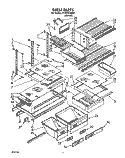 SHELF, LIT/OPTIONAL Diagram and Parts List for ET25DKXXW01  Whirlpool Refrigerator