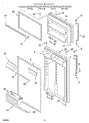 DOOR Diagram and Parts List for ET21CKXHB00  Whirlpool Refrigerator