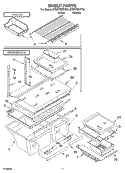 SHELF PARTS, OPTIONAL PARTS Diagram and Parts List for ET8RHMXKT04  Whirlpool Refrigerator