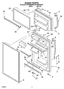 DOOR PARTS Diagram and Parts List for ET1WTKXKT05  Whirlpool Refrigerator