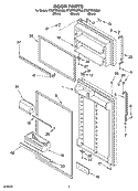 DOOR PARTS Diagram and Parts List for ET8FTEXMQ00  Whirlpool Refrigerator