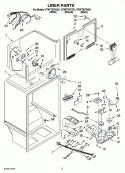 LINER PARTS Diagram and Parts List for ET8FTEXVB01  Whirlpool Refrigerator