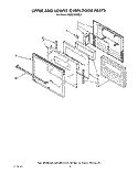 UPPER AND LOWER OVEN DOOR Diagram and Parts List for KEBS276WBL3  KitchenAid Wall Oven