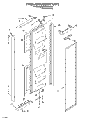 FREEZER DOOR Diagram and Parts List for GD5THGXKS01  Whirlpool Refrigerator
