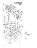 SHELF PARTS, OPTIONAL PARTS Diagram and Parts List for ET1MTEXLQ02  Whirlpool Refrigerator