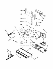 Unit Parts Diagram and Parts List for GB9FHDXWS09  Whirlpool Refrigerator