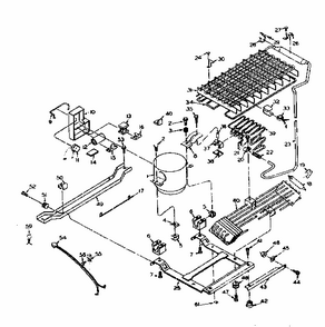 Unit Parts Diagram and Parts List for 106W16EL  Kenmore Refrigerator