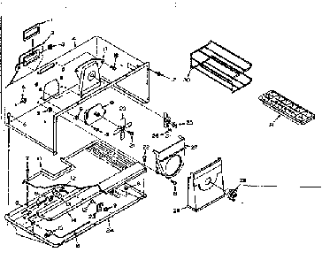 Freezer Parts Diagram and Parts List for 106T16E  Kenmore Refrigerator