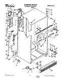 CABINET Diagram and Parts List for ET18RKXYN00  Whirlpool Refrigerator