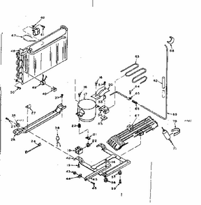 Refrigerator Unit Parts Diagram and Parts List for 106U18GIM  Kenmore Refrigerator