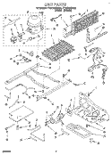 UNIT Diagram and Parts List for ET22DMXBW02  Whirlpool Refrigerator
