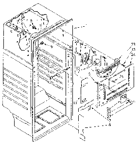 Liner Diagram and Parts List for ET18JKYSM02  Whirlpool Refrigerator